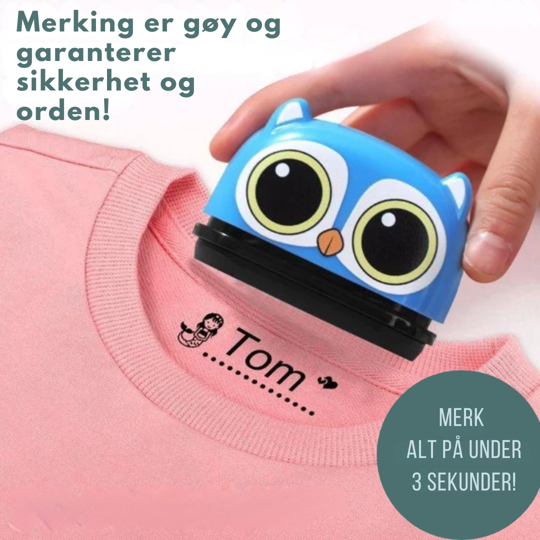 Navnestempelet – En enkel måte å holde orden på barnas eiendeler.