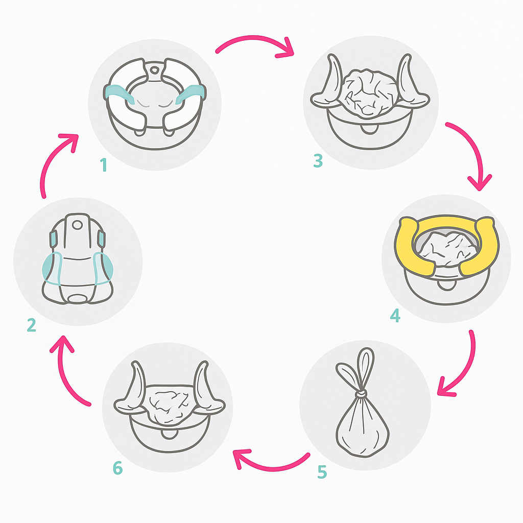 Utendørs Potty – Enkel & Sammenleggbar